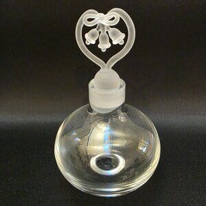 IRVING W RICE Perfume Bottle With Frosted heart bells Stopper wedding love